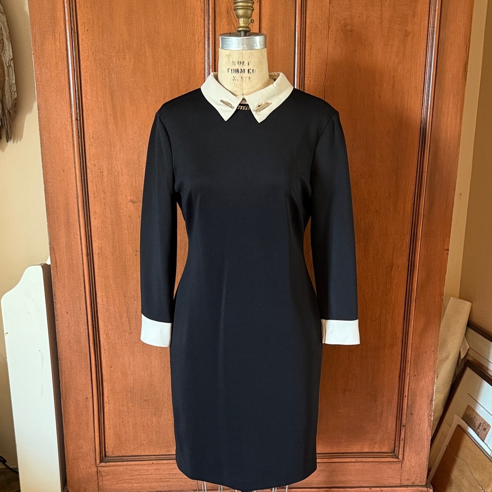 Ivanka Trump Black Dress with White Accents